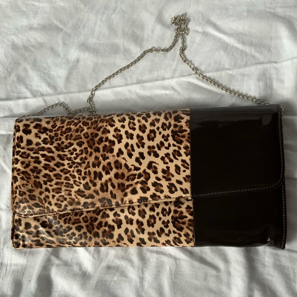 Leopard black Clutch evening bag - Picture 1 of 11